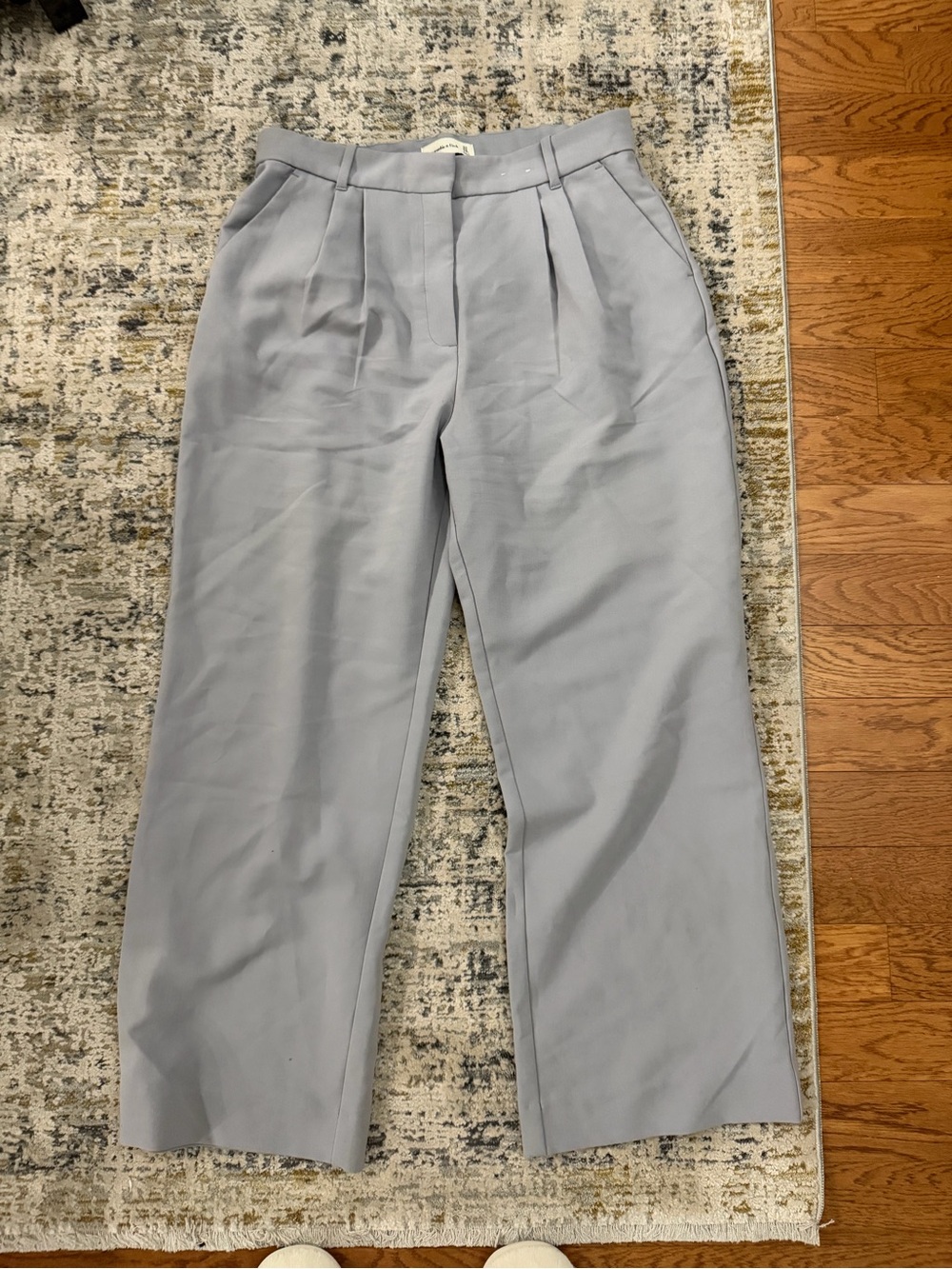 Abercrombie light blueish Gray Wide Leg tailored pants 32/14 regular